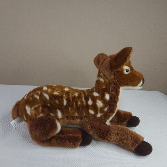 FAO Schwarz Fawn 18" Plush Stuffed Animal Deer Realistic Soft - Picture 3 of 9